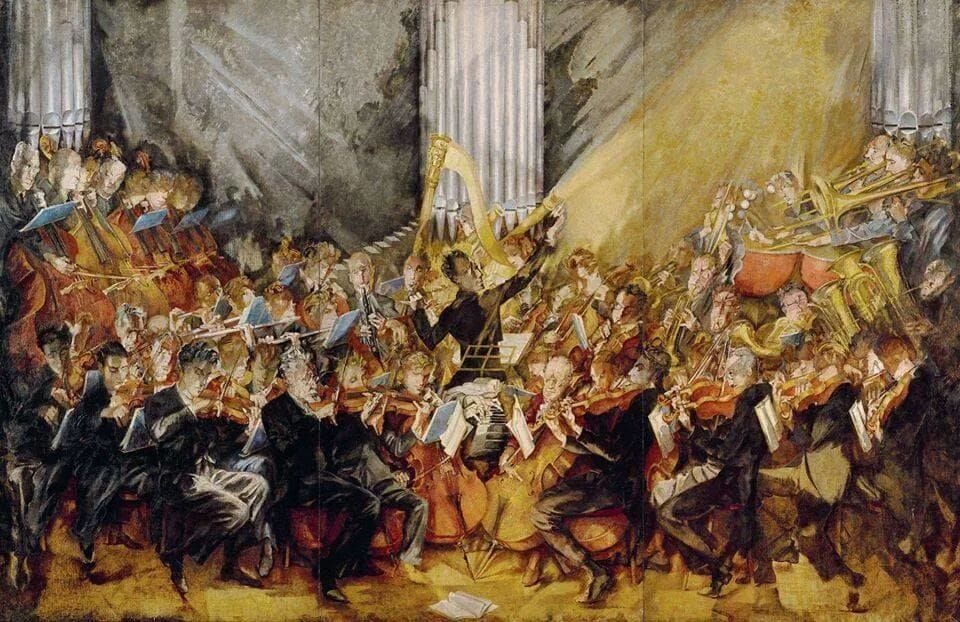 Artwork Title: The Orchestra. Gustav Mahler conducting the Vienna Philharmonic