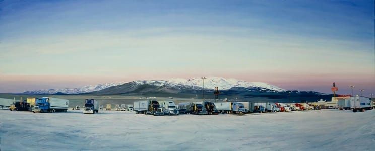 Artwork Title: Truck Stop with Ruby Mountains