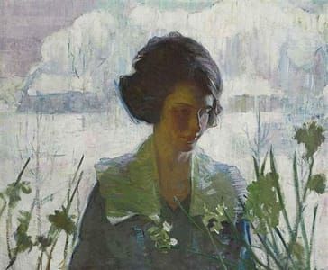 Artwork Title: Woman and Flowers