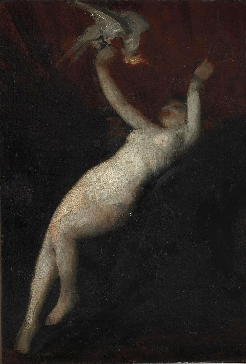 Artwork Title: Nude with a Parrot