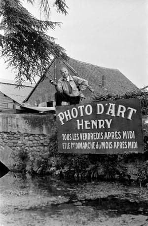 Artwork Title: Photographer Henri Cartier-Bresson, Bléré, France     1953