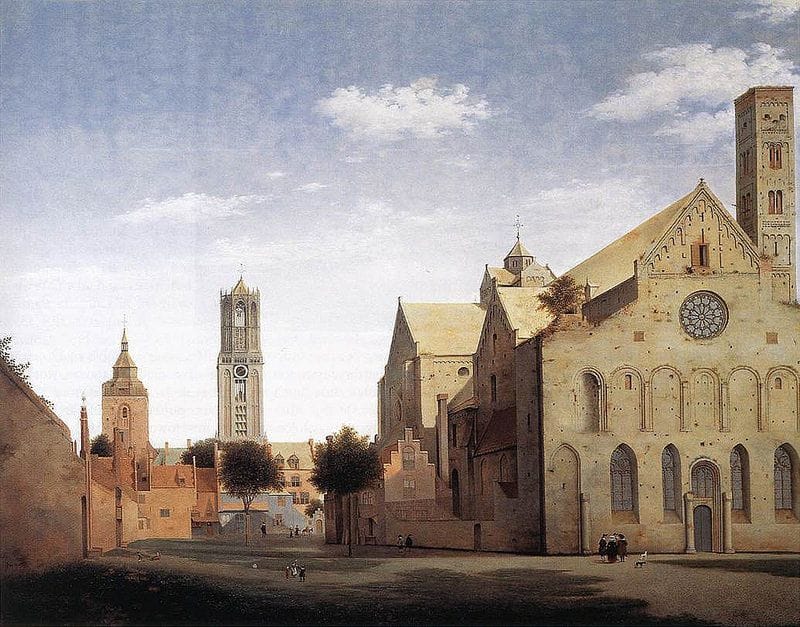 Artwork Title: St Mary's Square and St Mary's Church at Utrecht