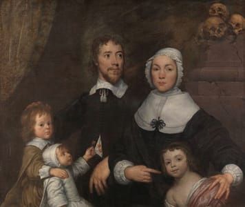 Artwork Title: Portrait of a Family, Probably that of Richard Streatfeild