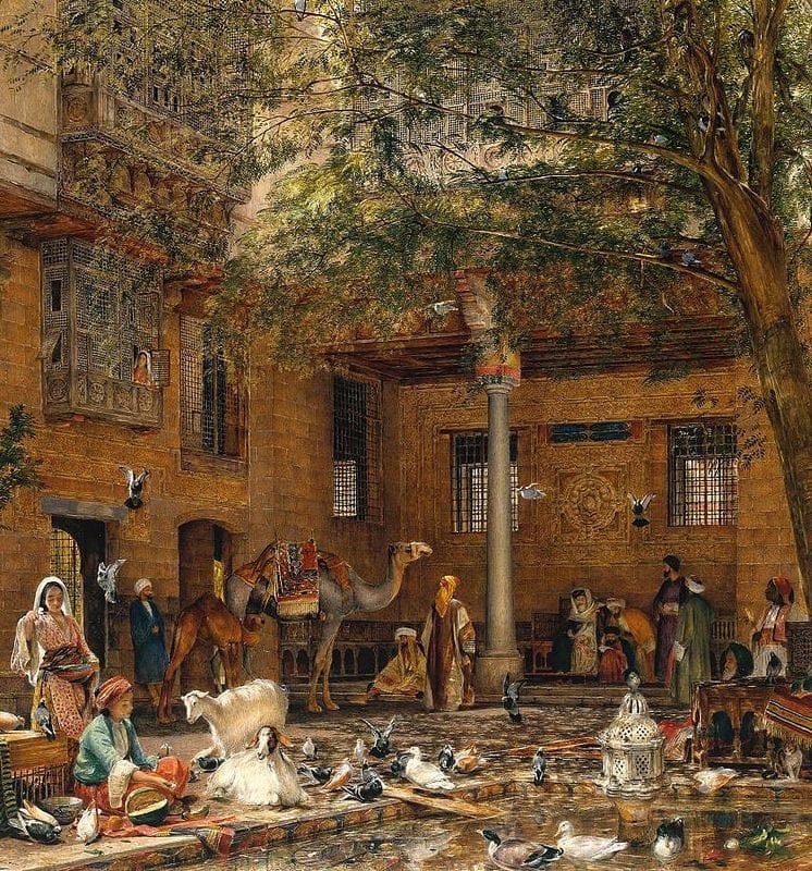 Artwork Title: The Courtyard of the Coptic Patriarch’s House in Cairo