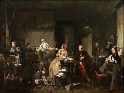 Artwork Title: Poverty and Wealth. The Household of the Family of H. Berniks