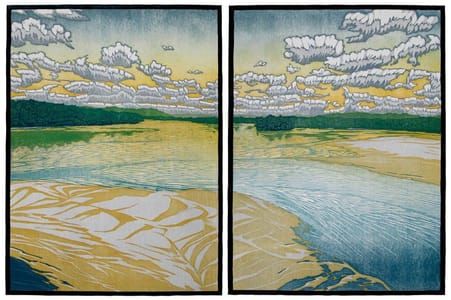 Artwork Title: Sand in Accordance to Water (Diptych)