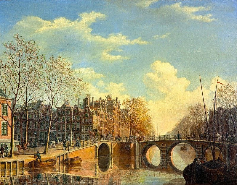 Artwork Title: The Keizersgracht in Amsterdam at the Reguliersgracht