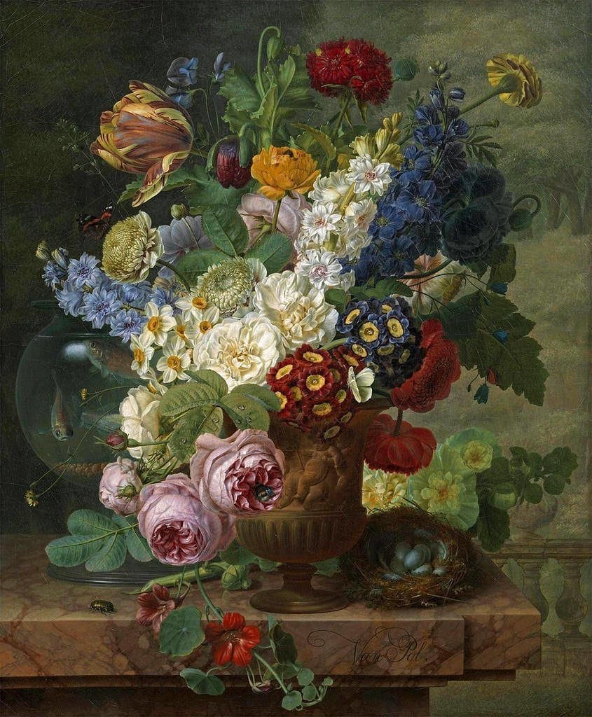 Artwork Title: Nature morte au Vase de Fleurs