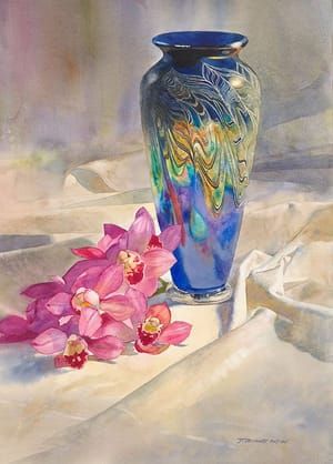 Artwork Title: Vase with Orchids
