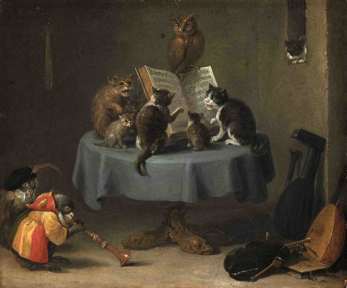 Artwork Title: Cat Concert, 17th c