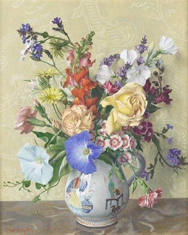 Artwork Title: Mixed Flowers in an Oriental Vase