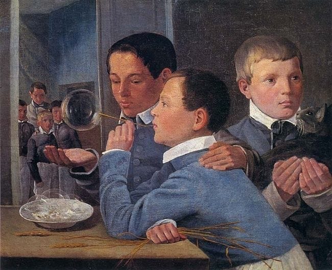 Artwork Title: Children Blowing Bubbles
