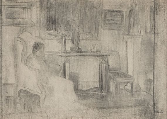 Artwork Title: Woman reclining in an interior