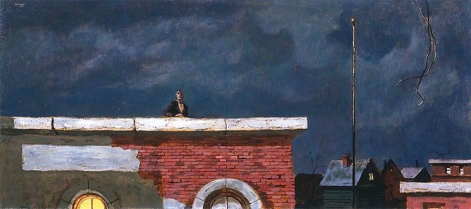 Artwork Title: Untitled (Man on Rooftop)