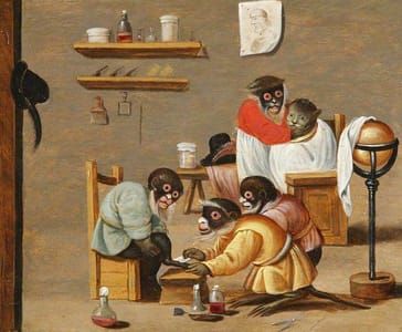 Artwork Title: Monkey Barbers