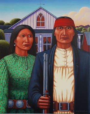 Artwork Title: American Indian Gothic - Apache