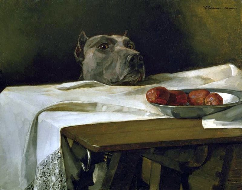 Artwork Title: Caesar at the Rubicon (Artist's Dog)