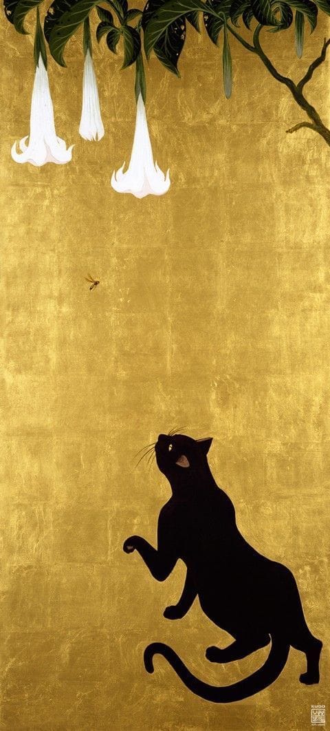 Artwork Title: Cat and Wasp