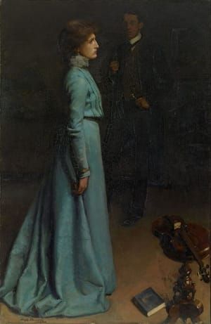 Artwork Title: The Lady in Blue (Mr and Mrs J.S. MacDonald)