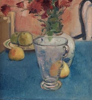 Artwork Title: Still Life  with Vase and Apple
