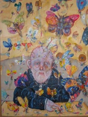 Artwork Title: Autoritratto con farfalle (Self Portrait with Butterflies)