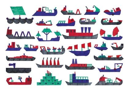 Artwork Title: Boats - Stamps
