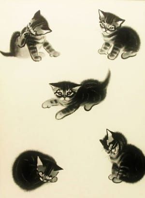 Artwork Title: Study of a Kitten