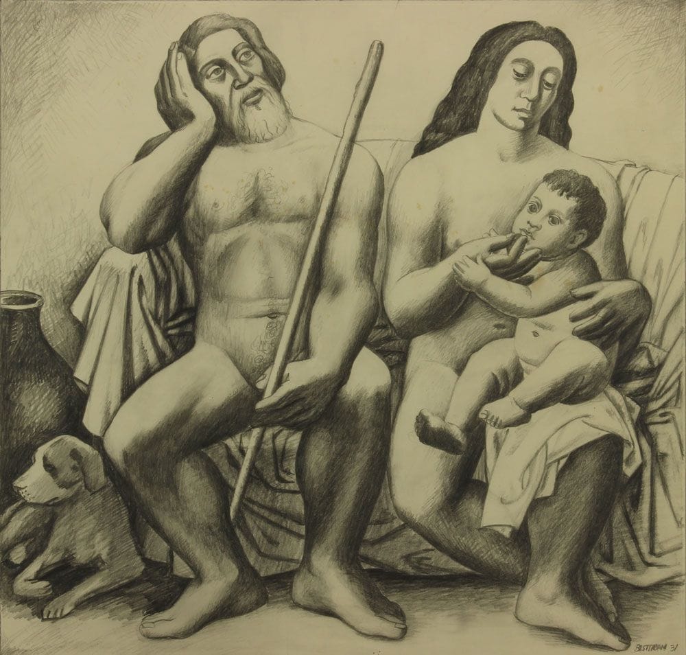 Artwork Title: Adam, Eve and the First Born