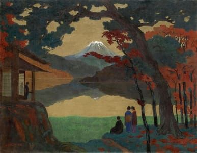 Artwork Title: Landscape with Mount Fuji in the Distance