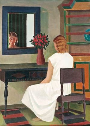 Artwork Title: A Girl in Front of her Mirror