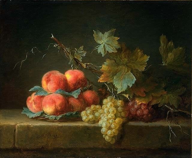 Artwork Title: Still  Life with Peaches and Grapes
