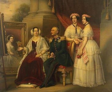 Artwork Title: Group portrait of the family of the Duke of Saxe-Altenburg Joseph