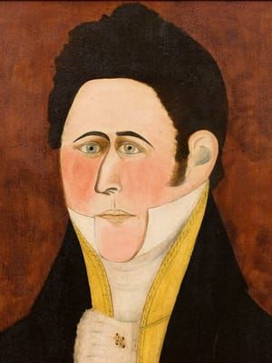 Artwork Title: Portrait of New Hampshire schoolteacher Albert G. Gilman