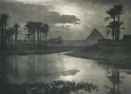 Artwork Title: Evening at the Pyramids