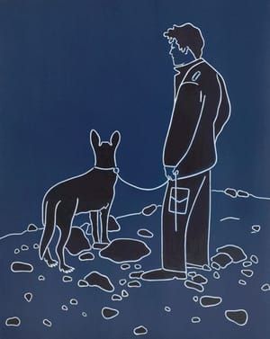 Artwork Title: A Man with a Dog