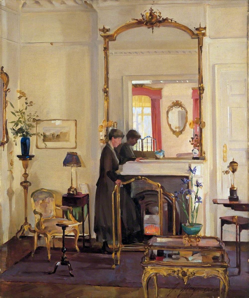 Artwork Title: Interior with Mrs Charles Burnand