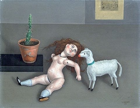 Artwork Title: Schäfchen mit Puppe (Sheep with Doll)