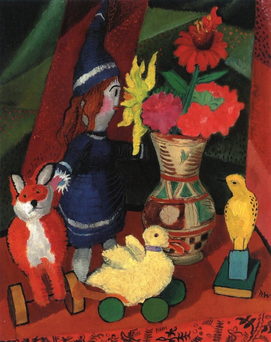 Artwork Title: Still Life with Flower Jug and Doll II