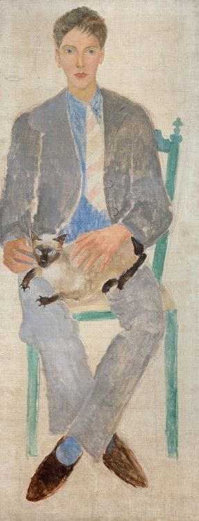 Artwork Title: Boy with a Cat / Jean Bourgoint