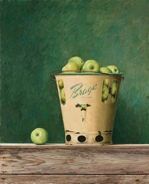 Artwork Title: Still Life with Apples in Brage Bucket