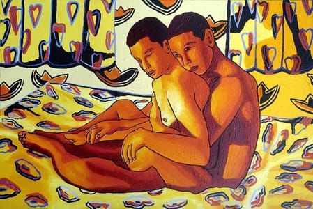 Artwork Title: Gay Couple Hugs 2