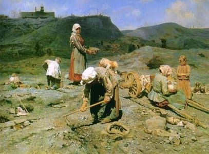 Artwork Title: Poor People Collecting Coal in an Abandoned Pit