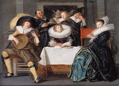 Artwork Title: A Merry Company Making Music