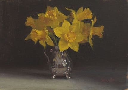 Artwork Title: Daffodils, Silver Jug