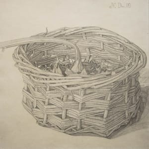Artwork Title: Mand met zonnebloem (Basket with Sunflower)