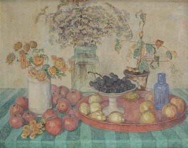 Artwork Title: Still Life with Fruit and Flowers