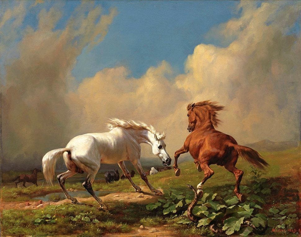 Artwork Title: Frightened Horses Before a Storm