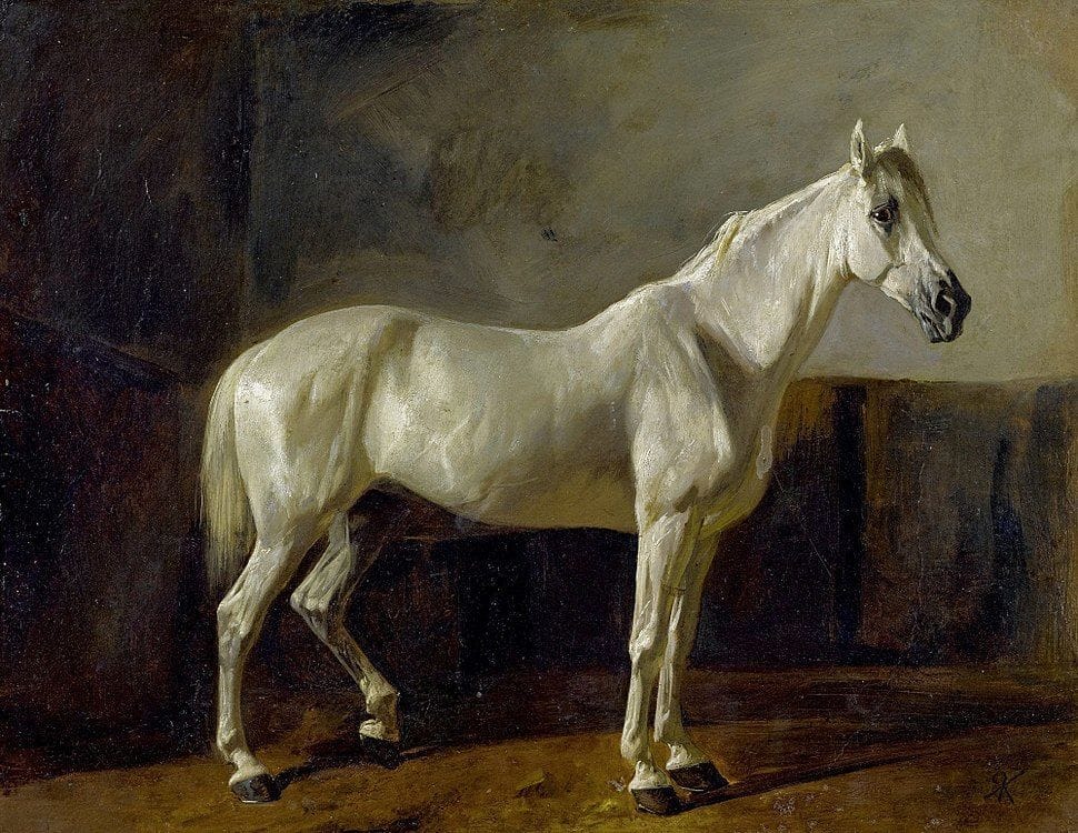 Artwork Title: Standing White Horse