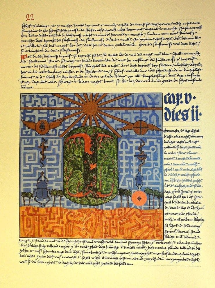 Artwork Title: Illustration from The Red Book by C. G. Jung, Page 22