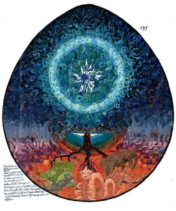 Artwork Title: Illustration from The Red Book by C. G. Jung, The Tree of Life, page 35